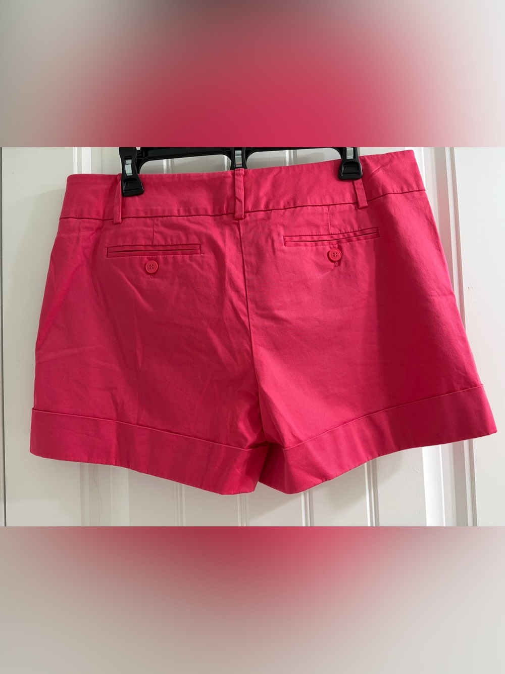 New York & Company Bright Hot Pink Cuffed Shorts - Picture 2 of 6